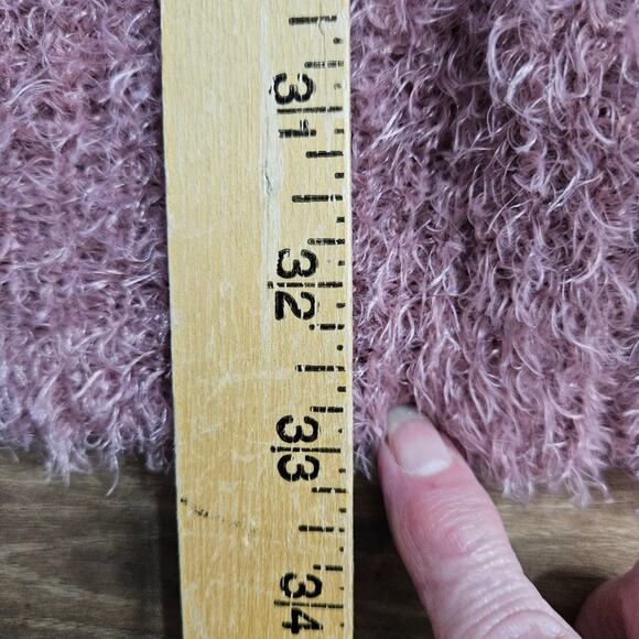 Snails & Cinnamon Cozy Pink Women's Eyelash Tunic Sweater Large Boat Neck - Picture 12 of 13